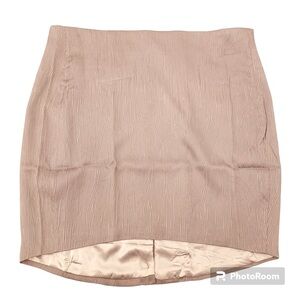 Spiegel Shimmer Dove gray Textured High-Low Skirt 18W